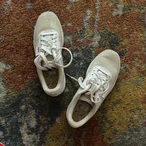 Puma white and cream sneakers